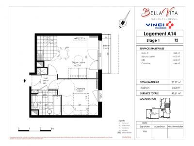 For rent Faches-thumesnil 2 rooms 38 m2 Nord (59155) photo 4