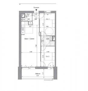 Louer Appartement 58 m2 Nantes