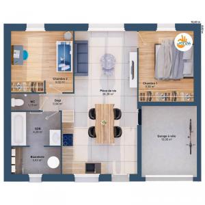 Acheter Maison 55 m2 Monterblanc