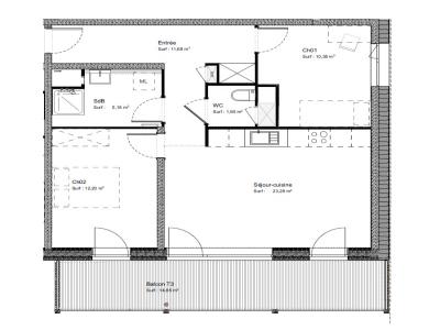 Annonce Location 3 pi�ces Appartement Volgelsheim 68