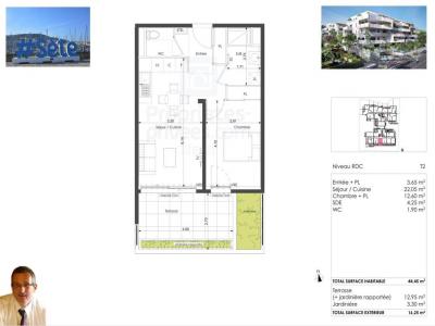 For sale Sete 2 rooms 44 m2 Herault (34200) photo 1