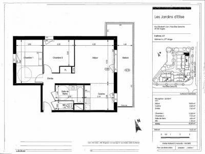 For rent Angers 3 rooms 62 m2 Maine et loire (49000) photo 2