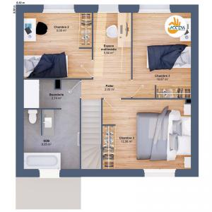 For sale Treillieres 6 rooms 94 m2 Loire atlantique (44119) photo 3