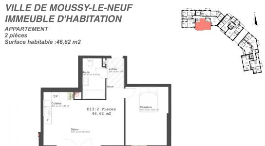 Annonce Vente 2 pi�ces Appartement Moussy-le-neuf 77
