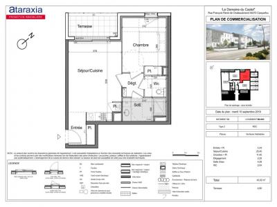 For rent Carquefou 2 rooms 43 m2 Loire atlantique (44470) photo 3