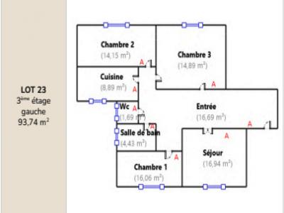 For sale Chatou 4 rooms 94 m2 Yvelines (78400) photo 4