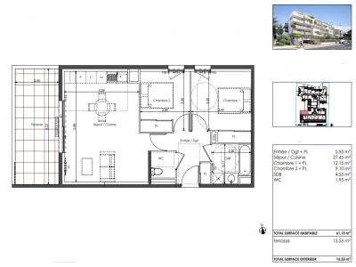 For sale Sete 3 rooms 61 m2 Herault (34200) photo 1