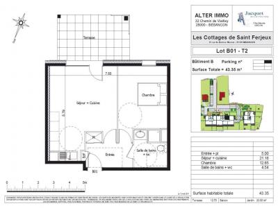 Louer Appartement 43 m2 Besancon