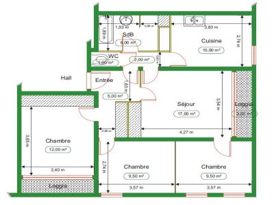 For rent Chenove 4 rooms 72 m2 Cote d'or (21300) photo 0