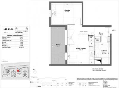 Louer Appartement 41 m2 Bezannes