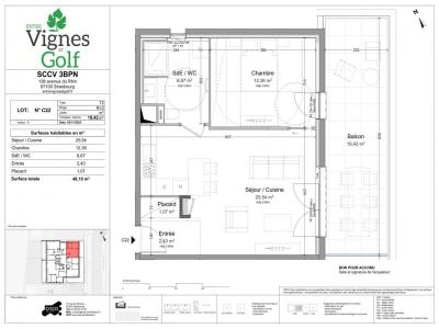 For rent Bezannes 2 rooms 48 m2 Marne (51430) photo 1