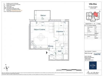 For rent Caen 2 rooms 45 m2 Calvados (14000) photo 2