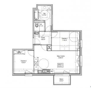 For rent Wattignies 3 rooms 59 m2 Nord (59139) photo 0