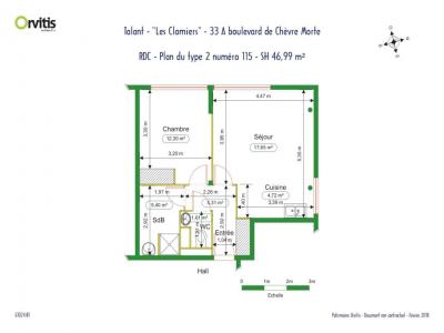 For rent Talant 2 rooms 46 m2 Cote d'or (21240) photo 1