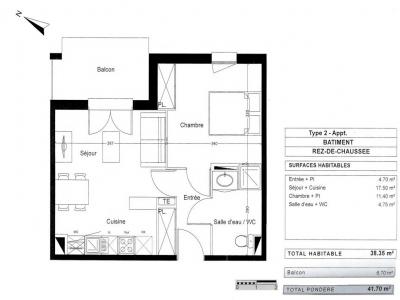 Annonce Vente 2 pi�ces Appartement Aucamville 31