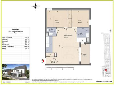 Louer Appartement Notre-dame-d'oe 787 euros