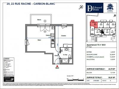 For rent Carbon-blanc 2 rooms 44 m2 Gironde (33560) photo 4