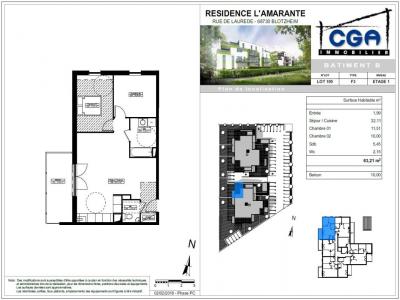 Louer Appartement 63 m2 Blotzheim