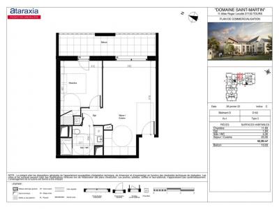 Louer Appartement 42 m2 Tours