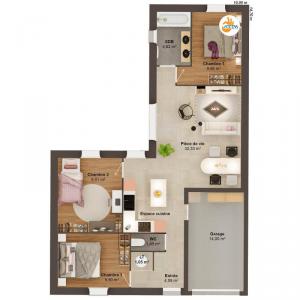 For sale Saint-guyomard 5 rooms 76 m2 Morbihan (56460) photo 4