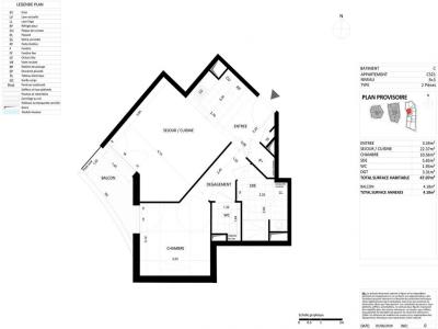 For rent Issy-les-moulineaux 2 rooms 47 m2 Hauts de Seine (92130) photo 1