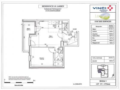 Annonce Location 2 pi�ces Appartement Geispolsheim 67