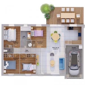 For sale Neuille-pont-pierre 6 rooms 90 m2 Indre et loire (37360) photo 2