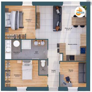 Acheter Maison 58 m2 Trois-palis