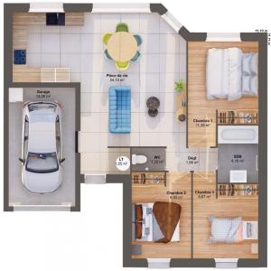 For sale Colpo 5 rooms 72 m2 Morbihan (56390) photo 2