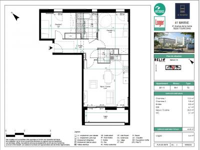 Louer Appartement 78 m2 Tourcoing