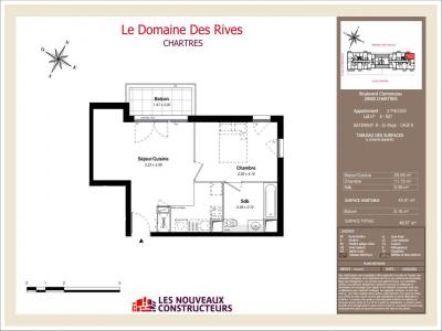 For rent Chartres 2 rooms 43 m2 Eure et loir (28000) photo 3