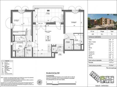 Louer Appartement 63 m2 Sarrians