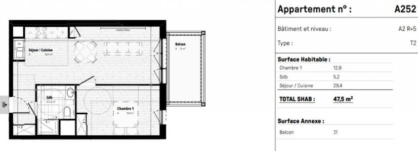 Acheter Appartement 47 m2 Cergy