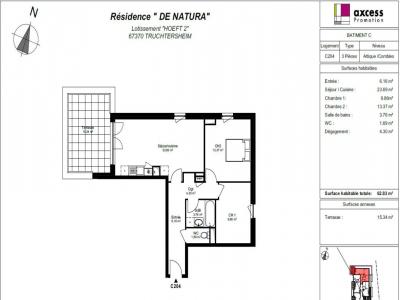 Louer Appartement Truchtersheim 664 euros