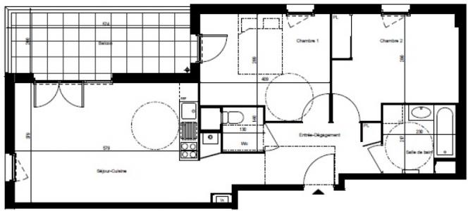 For rent Cluses 3 rooms 62 m2 Haute savoie (74300) photo 0
