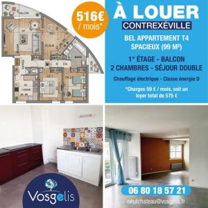 For rent Contrexeville 4 rooms 99 m2 Vosges (88140) photo 0