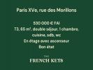 For sale Apartment Paris-15eme-arrondissement  65 m2 3 pieces