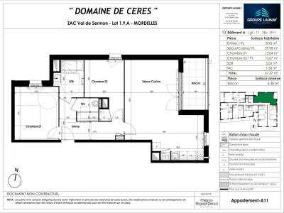 For rent Mordelles 3 rooms 67 m2 Ille et vilaine (35310) photo 4