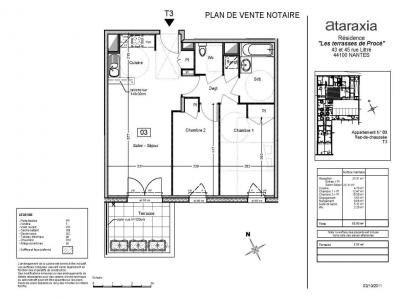 For rent Nantes 3 rooms 62 m2 Loire atlantique (44100) photo 4