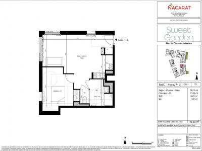 For rent Vertou 2 rooms 48 m2 Loire atlantique (44120) photo 2