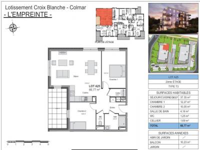 For rent Colmar 3 rooms 66 m2 Haut rhin (68000) photo 1