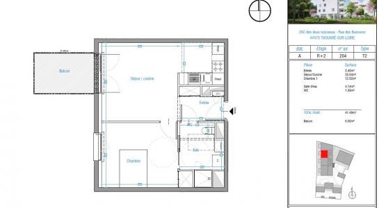 For rent Thouare-sur-loire 2 rooms 41 m2 Loire atlantique (44470) photo 1