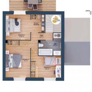 For sale Molac 6 rooms 81 m2 Morbihan (56230) photo 3