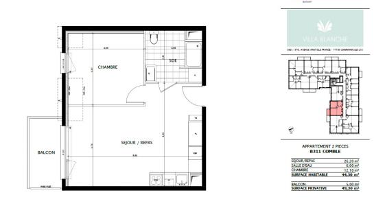 For rent Dammarie-les-lys 2 rooms 44 m2 Seine et marne (77190) photo 4