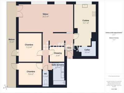 For sale Rillieux-la-pape 4 rooms 88 m2 Rhone (69140) photo 0