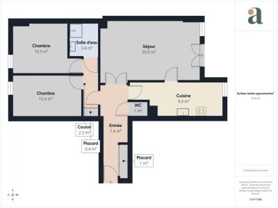 For sale Argenteuil 3 rooms 69 m2 Val d'Oise (95100) photo 2