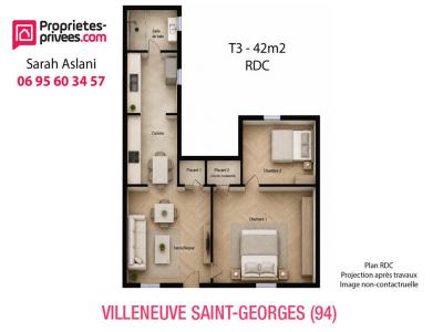 Annonce Vente 3 pi�ces Appartement Villeneuve-saint-georges 94