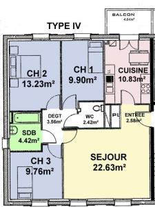 Louer Appartement 80 m2 Toucy