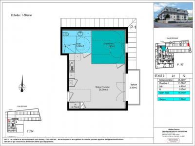 For rent Ifs 2 rooms 45 m2 Calvados (14123) photo 3