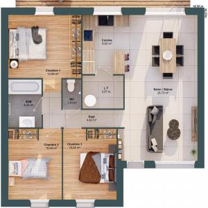 Acheter Maison 82 m2 Quebriac